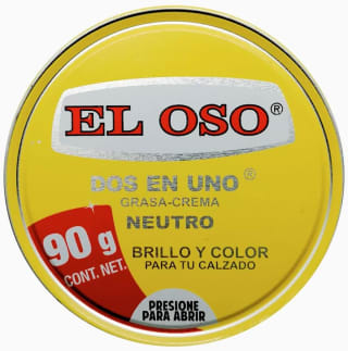 El Oso dos en Uno, Grasa para Calzado Neutro (90 g) por $20 en Amazon