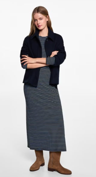 Vestido a rayas con abertura lúrex por 4.99€