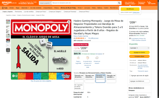 Juego Monopoly Hasbro Gaming por $209 | Oferta Amazon
