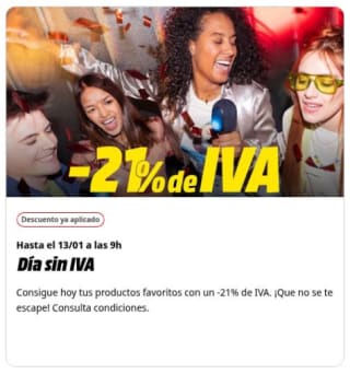 Día sin IVA MediaMarkt