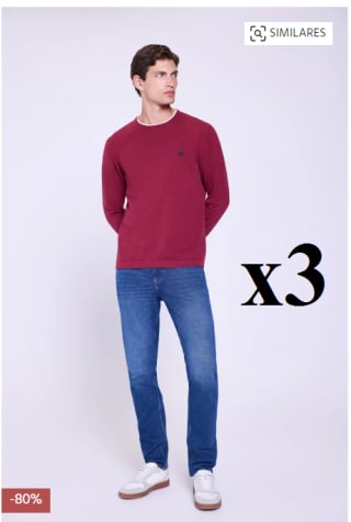 3 Jerseys Básicos de Cuello Redondo para Hombre Springfield por 19.98€