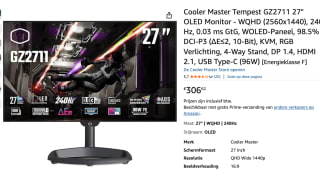 Cooler Master Tempest GZ2711 Zwart voor €306,62 bij Amazon