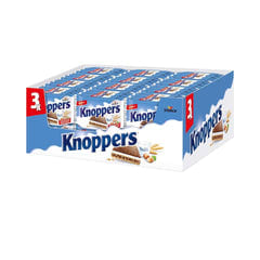 Pack: Knoppers Barquillos Rellenos de Chocolate y Avellana 24 x 75 g (Total 1,8 kg)