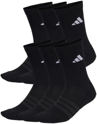 adidas Unisex — Lot de 6 chaussettes matelassées mi‑mollet pour 14,99€ chez Amazon