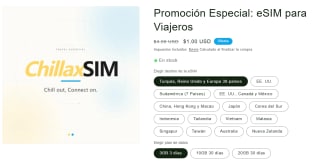 eSIM Internacional 3GB por 10 Días por $18