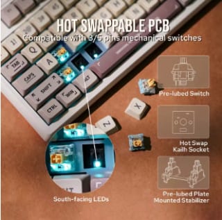 EPOMAKER RT100 97 teclas 95% Bluetooth 5,0/2,4G Teclado mecánico $54.500 AliExpress