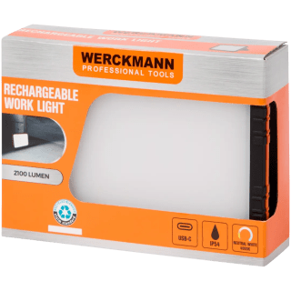 Werckmann Lampe de travail sans fil 2100 lumens pour 6,95€ chez Action