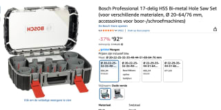 Bosch 11-delige universele set bimetaal voor €92,94 bij Amazon