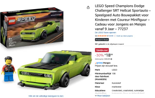 LEGO Speed Champions 77237 Dodge Challenger SRT Hellcat voor €18,99 bij Amazon