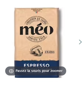1 kg Café en grain Espresso à l'italienne CAFÉS MÉO à 19,90€