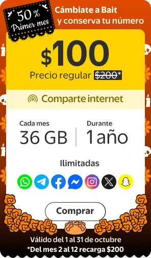 SIM y eSIM desde $100 en Bait