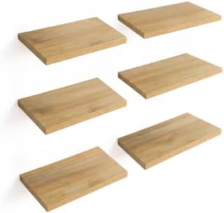 Redlemon 6 repisas flotantes de madera 30 x 15 cm por $228 en Amazon
