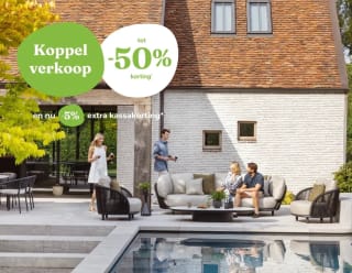 Tot 50% korting in de koppelverkoop + 5% extra korting bij Exterioo