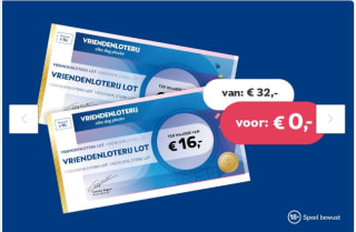 Gratis 2x meespelen VriendenLoterij bij Airmiles