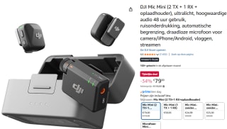 DJI Mic Mini (2 TX + 1 RX + oplaadhouder), voor €79 bij Amazon