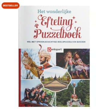 Gratis verzending van het Efteling Puzzelboek bij Denksport