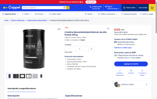 Creatina Birdman 450g por $335 | Oferta Coppel
