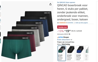 Boxershorts Heren - Qincao Happy Mix voor €19,99 bij Amazon