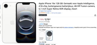 Apple iPhone 16e - 128GB Black voor €579 bij Amazon