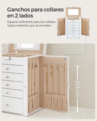 SONGMICS Caja Joyero de 6 niveles por 26,68€