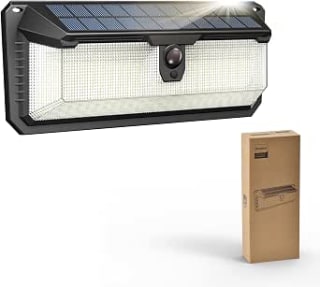 Philips Solar Lights Motion Sensor Outdoor, 258 LEDs Solar Powered Security Lights,