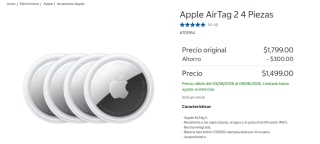 Apple AirTag 2 4 Piezas por $1,499 en Costco