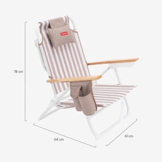 Flamingueo Silla playa plegable reclinable 5 posiciones por 41,82€ en Miravia
