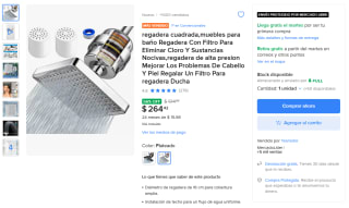 Regadera con Filtro de Agua por $264 | Mercado Libre