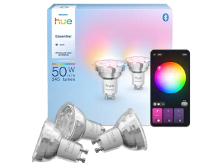 PHILIPS HUE Essential Slimme LED GU10 3-pack + dimmer switch voor €39 bij MediaMarkt