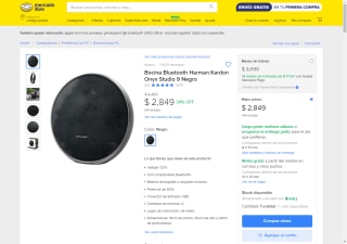 Bocina Harman Kardon Onyx Studio 9 50W por $2,270 | Mercado Libre