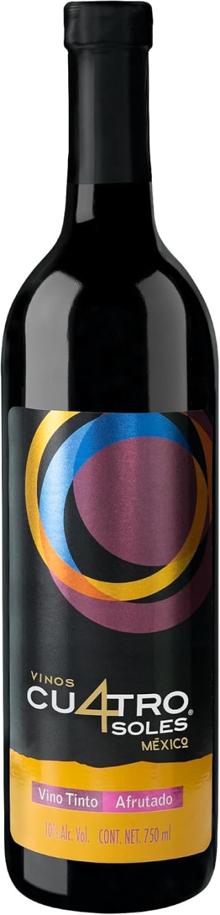 Cuatro Soles Vino Tinto Afrutado Semidulce 750 ml por $73.08 en Amazon