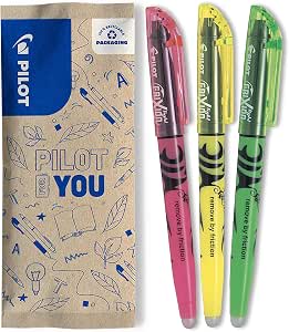 PILOT Caja de 3 FriXion Light Resaltadores Borrables Colores Fluorescentes por 3.34€