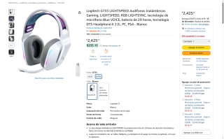 Logitech G733 Inalámbrico Gaming por $1,573 | Oferta Amazon