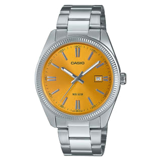 Casio Collection MTP-1302PD-9AVEF Yellow Dial Stainless Steel Bracelet Watch