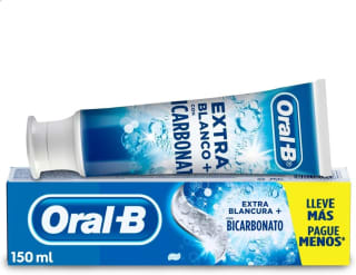 Oral-B Pasta Dental Extra Blancura con Bicarbonato (150 ml) por $32 en Amazon