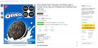 Oreo Galletas Chocolate 252g por $25 | Ahorro Amazon
