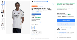 Jersey Adidas Hombre Real Madrid Entrenamiento Jn8884 por $669 en Mercado Libre