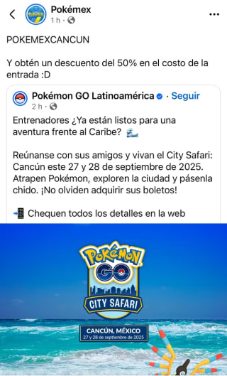 50% de descuento en entrada Pokémon GO City Safari Cancún | Niantic
