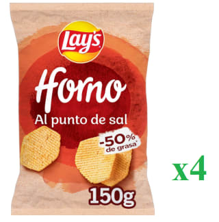 4 Bolsas de 150 grs de Lays al Horno por 4.76€