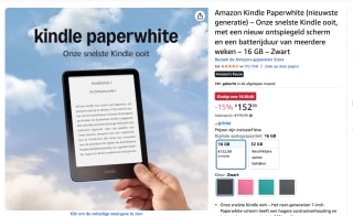 Amazon Kindle Paperwhite (nieuwste generatie) 16 GB voor €152,99 bij Amazon