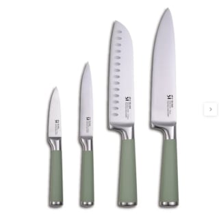 Juego de 4 Cuchillos de Acero Inoxidable Verde por 19,99€