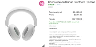 Audífonos Sonos Ace Blancos por $6,199 | Descuento Costco