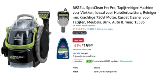 BISSELL SpotClean Pet Pro, Tapijtreiniger voor €149,99 dmv code bij Amazon