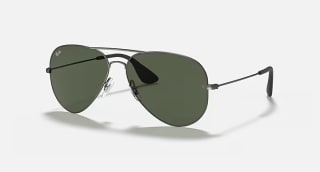 Ray-Ban RB3558 Aviator Sunglasses – Matte Black / Dark Green – £54.80 with Voucher