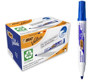 Bic Velleda Pack de 12 Rotuladores de pizarra por 6.93€.