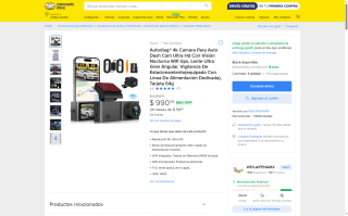 Cámara 4K Ultra HD WiFi GPS por $990 | Mercado Libre