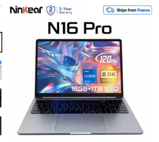 Ninkear N16 Pro Laptop Intel Core i7-12700H 16 inch 2.5K voor €423,36 dmv code