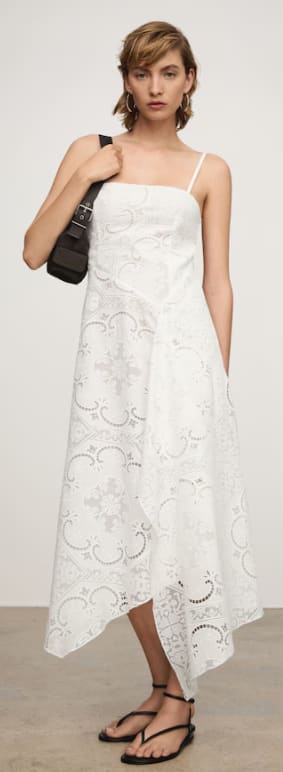 Vestido bordado asimétrico por 25.99€