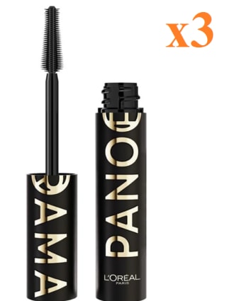 3 x L'Oréal Paris Máscara de Pestañas Panorama All Night Black por 19.35€