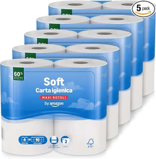 By Amazon Papel Higiénico (20 rollos, 500 hojas por rollo) por 7,58€